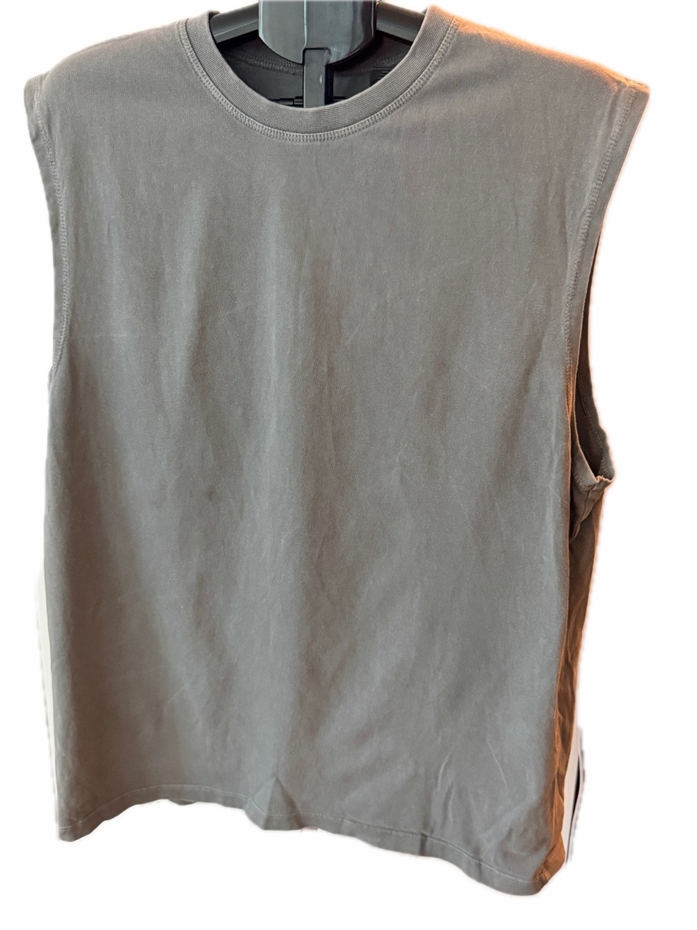 Sleeveless Crewneck Tank Top in washed grey (ASOS)